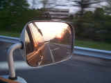 Sunrise on the westbound Long Island Expressway.