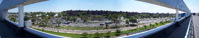 Taken from the roof of a New York Times printing plant.